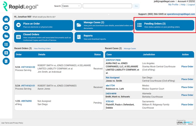 Access Saved Draft Orders step 2