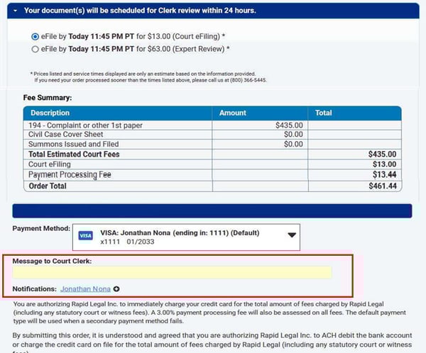 Place-eFiling-Order-Subsequent-Filings-RL-13